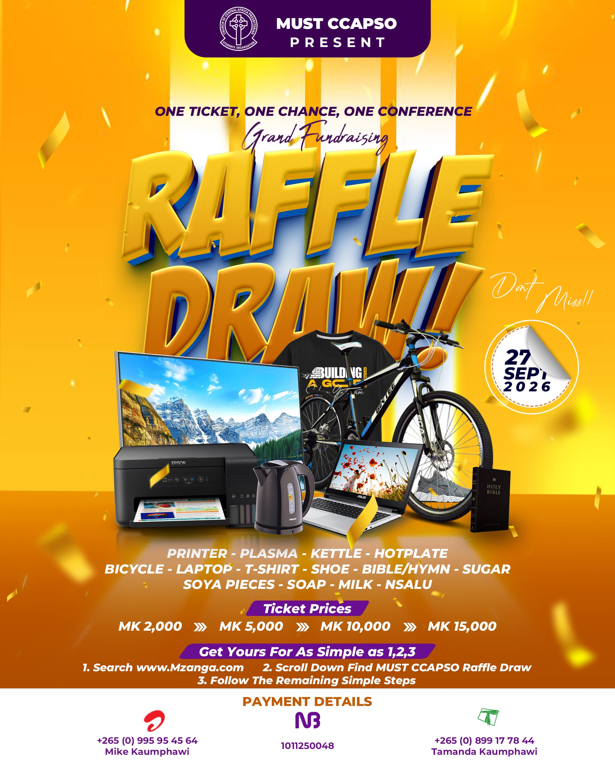 MUST CCAPSO RAFFLE DRAW